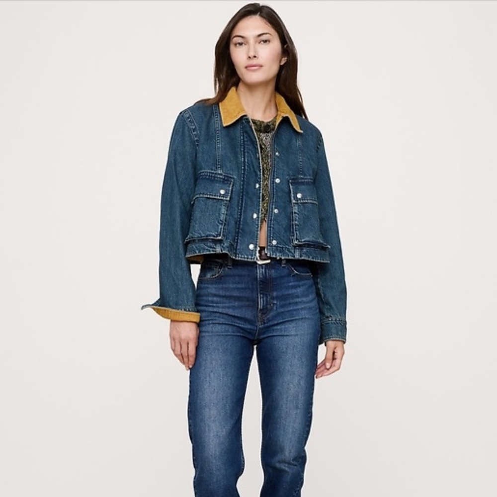 Banana Republic denim trapeze jacket - Picture 3 of 8